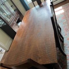 Wood Table with Chairs& Bench