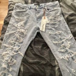 purple jeans