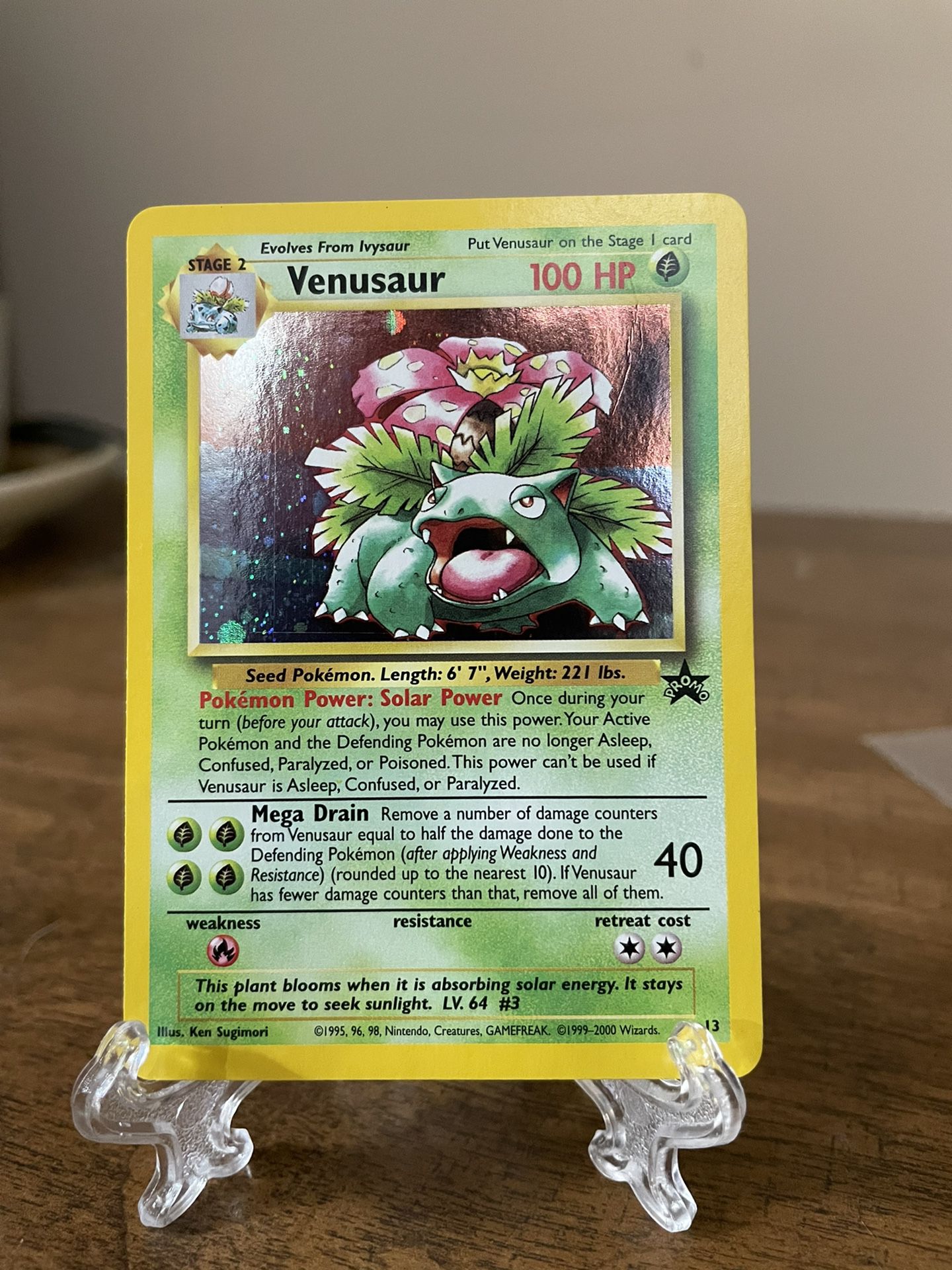 Pokemon Card Venusaur Promo Holo 13