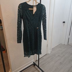 Green Variant Mesh Dress