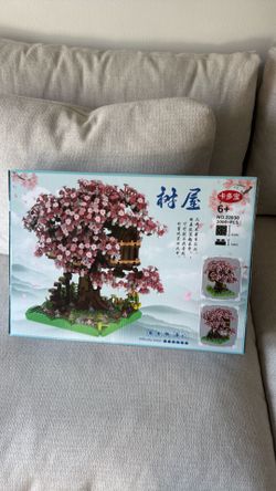 Cherry Blossom Tree House Building Block Set