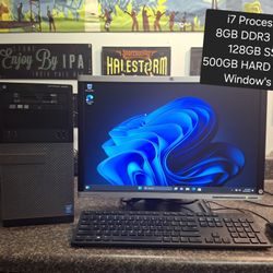 Dell i7  Desktop Computer With Monitor Keyboard And Mouse Included