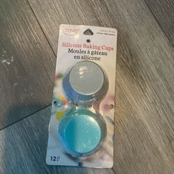 Blue silicone baking cups #baking #silicone #cupcake