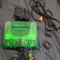 Nintendo 64 Jungle Green Console