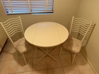 Drop Leaf Table and Two Chairs