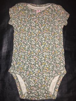 Flowery onesie for baby girl
