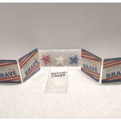 🇺🇸 Red, White & Blue 🇺🇸 'Button Covers' 1 Set (3pcs)  *NEW*
