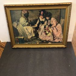 Vintage 1800s Rare Framed Print