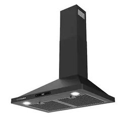 Cosmo 30 in. Wall Mount Range Hood, model COS-63175S-BK.
