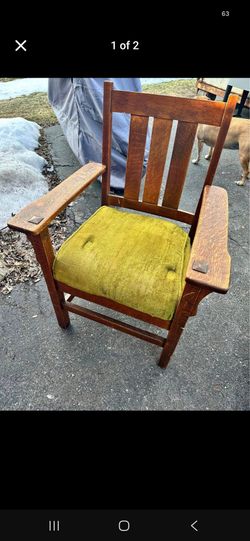 Early 20th century mission style armchair