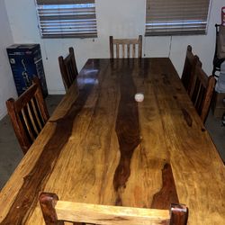 LARGE TABLE AND CHAIRS