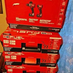 Milwaukee New Kit Hammer Drill And Impact 18M Fuel Brushless $360 Each Kit 