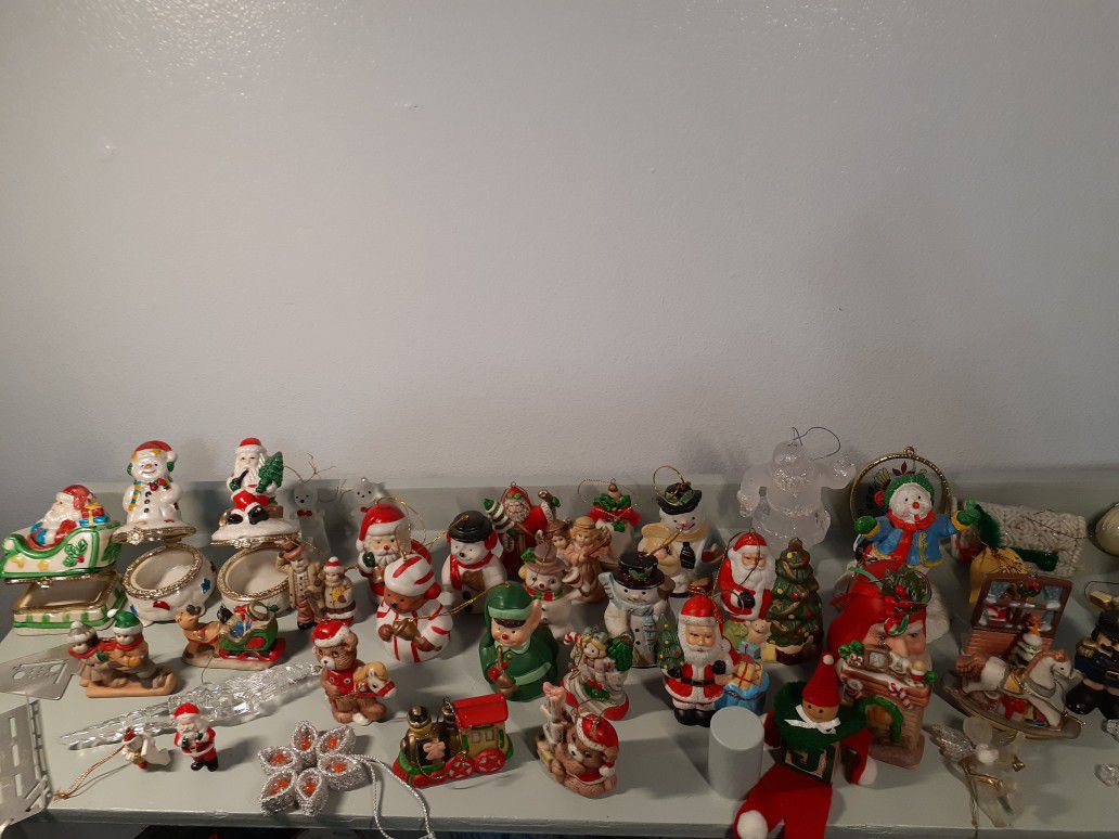 Christmas ornaments ceramic , glass, crystal etc.