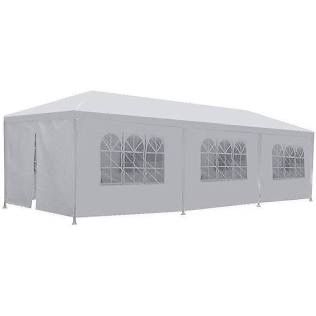 10'x 30' White Gazebo Wedding Party Tent Canopy With 6 Windows & 2 Sidewalls-8