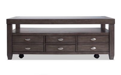 Gray storage coffee table