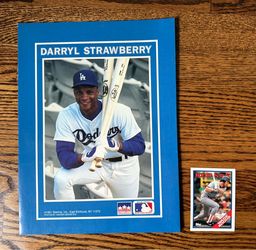 Rare Vintage Darryl Strawberry 1991 Starline Dodgers Portfolio Folder