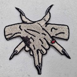 Heavy Metal Rock Hand Horns Up Sign Embroidered Iron On Sew On Patch New