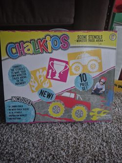 Chalkios Monster Truck Arena Scene Stencils Set