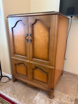 FREE! Wood cabinet with glass top