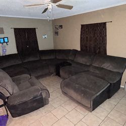 Living Room Sectional And Recliner 