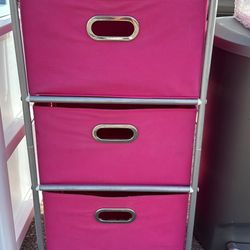 Storage Drawers (Pink, Fabric)