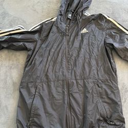 Adidas black windbreaker jacket M