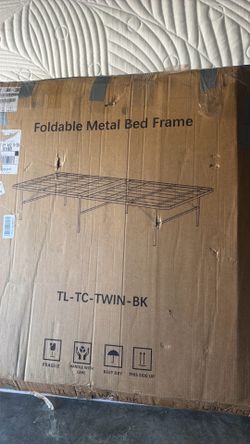 Metal bed frame twin foldable