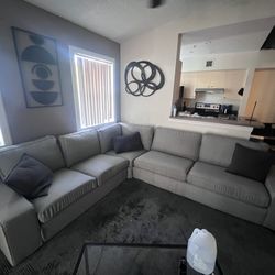 IKEA Gray Sectional Couch – Excellent Condition – Originally $1,700