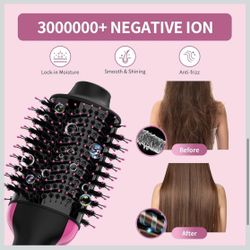 Revlon One-Step Volumizer Original Dryer Brush + Onyx Ceramic Flat Iron 