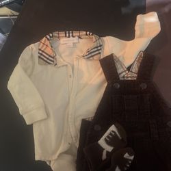 Burberry & babyGap Overall Outfit 