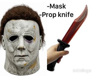 Michael Myers Halloween Mask and Prop Knife Set