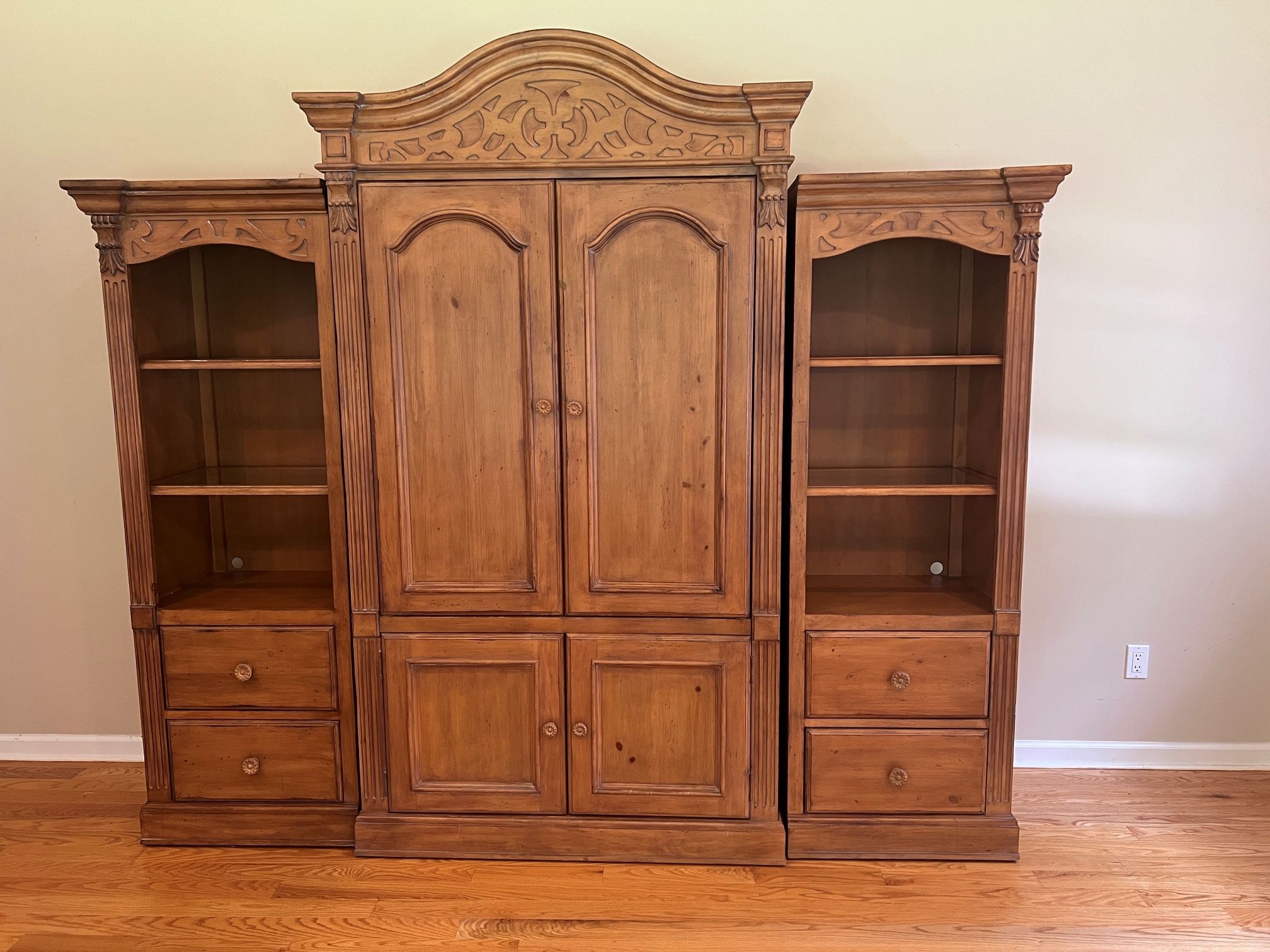 Armoire with bookcases