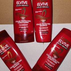 Set Of 4 Loreal Shampoo & Conditioner / Set De 4 