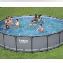 Bestway Power Steel 18' x 48" Round Above Ground Pool Set