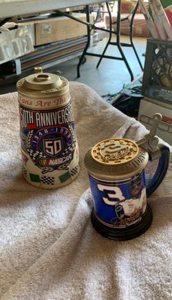 NASCAR and Dale Earnhardt steins