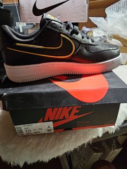 Blk n gold sneakers