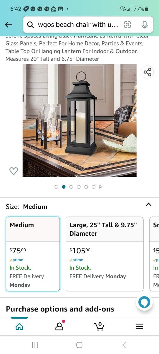 Black Hurricane Lantern