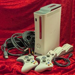 Xbox 360 with controller battery charging dock