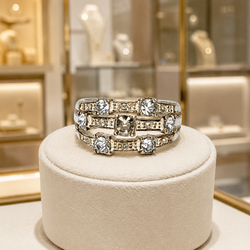 crazimom38 Updated 48 mins ago Multi-Band Clear Crystal Statement Ring R-7