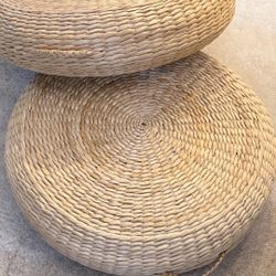 Boho woven floor cushions