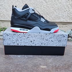 Jordan 4 Bred Reimagined Size 10 Brand New 