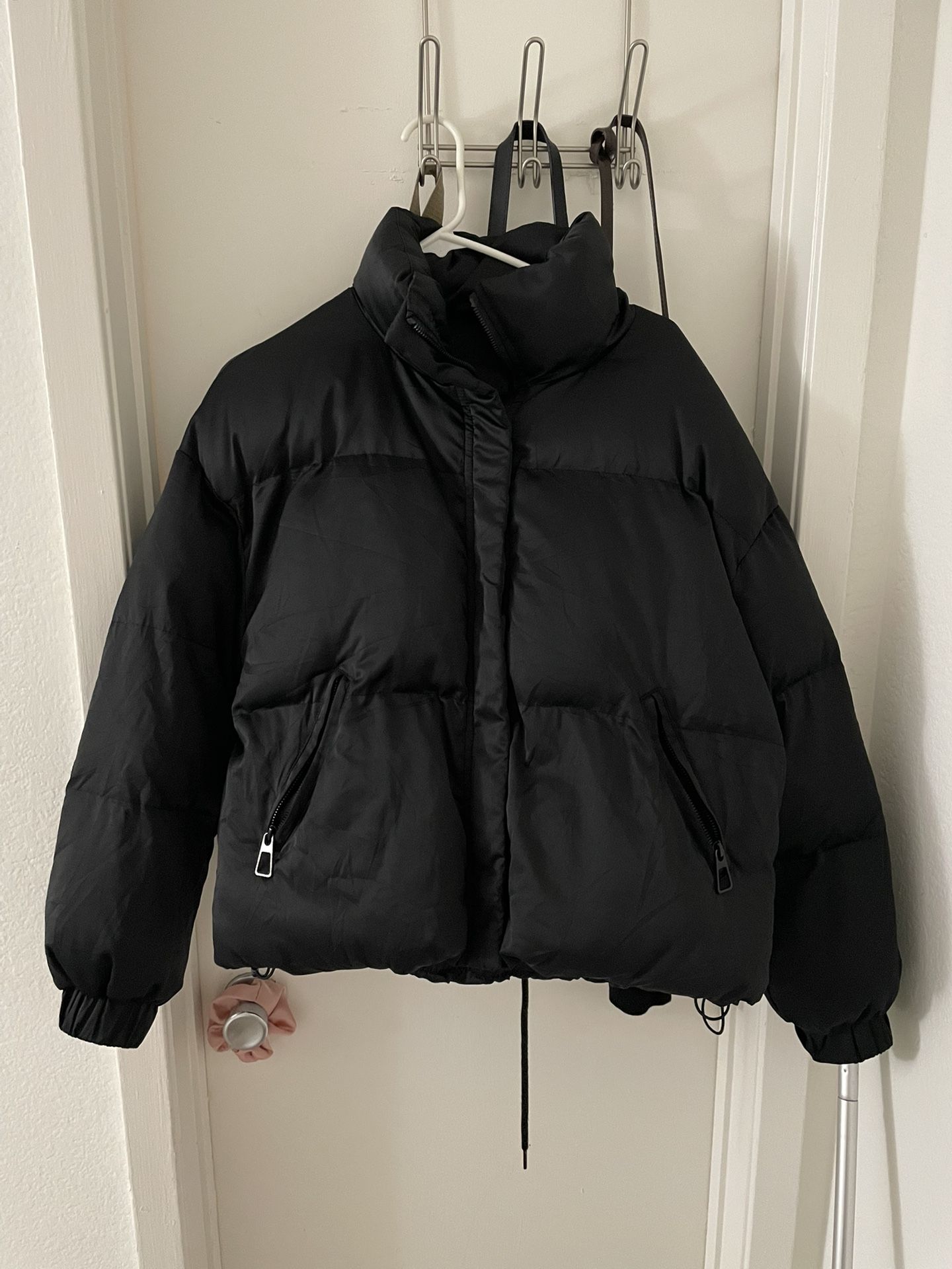 Black Oversized Puffer Jacket 