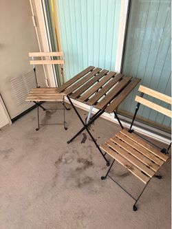 Patio/Balcony Folding Table + 2 Chairs