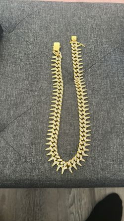 Gold plated pointed Cuban chain