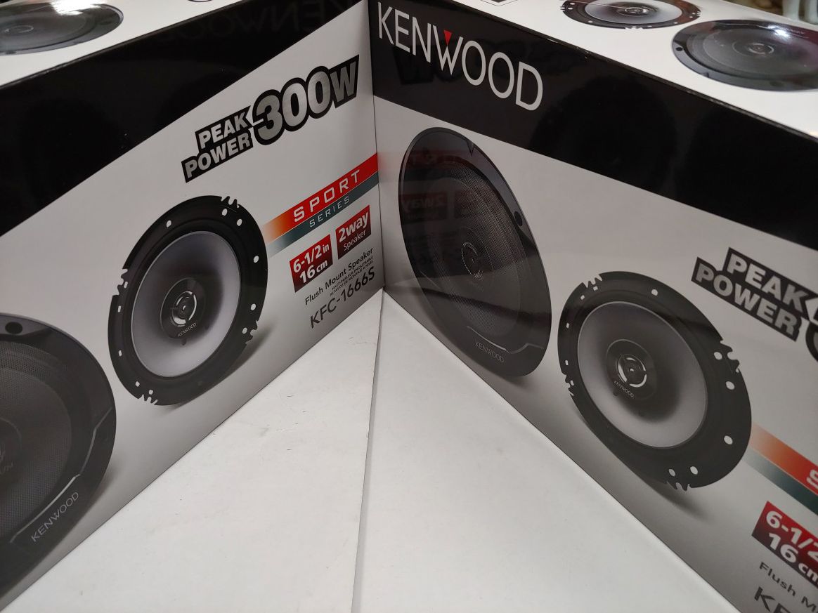 ( 2 pairs ) kenwood 6.5 inch 2 way 300 watts car speakers brand new