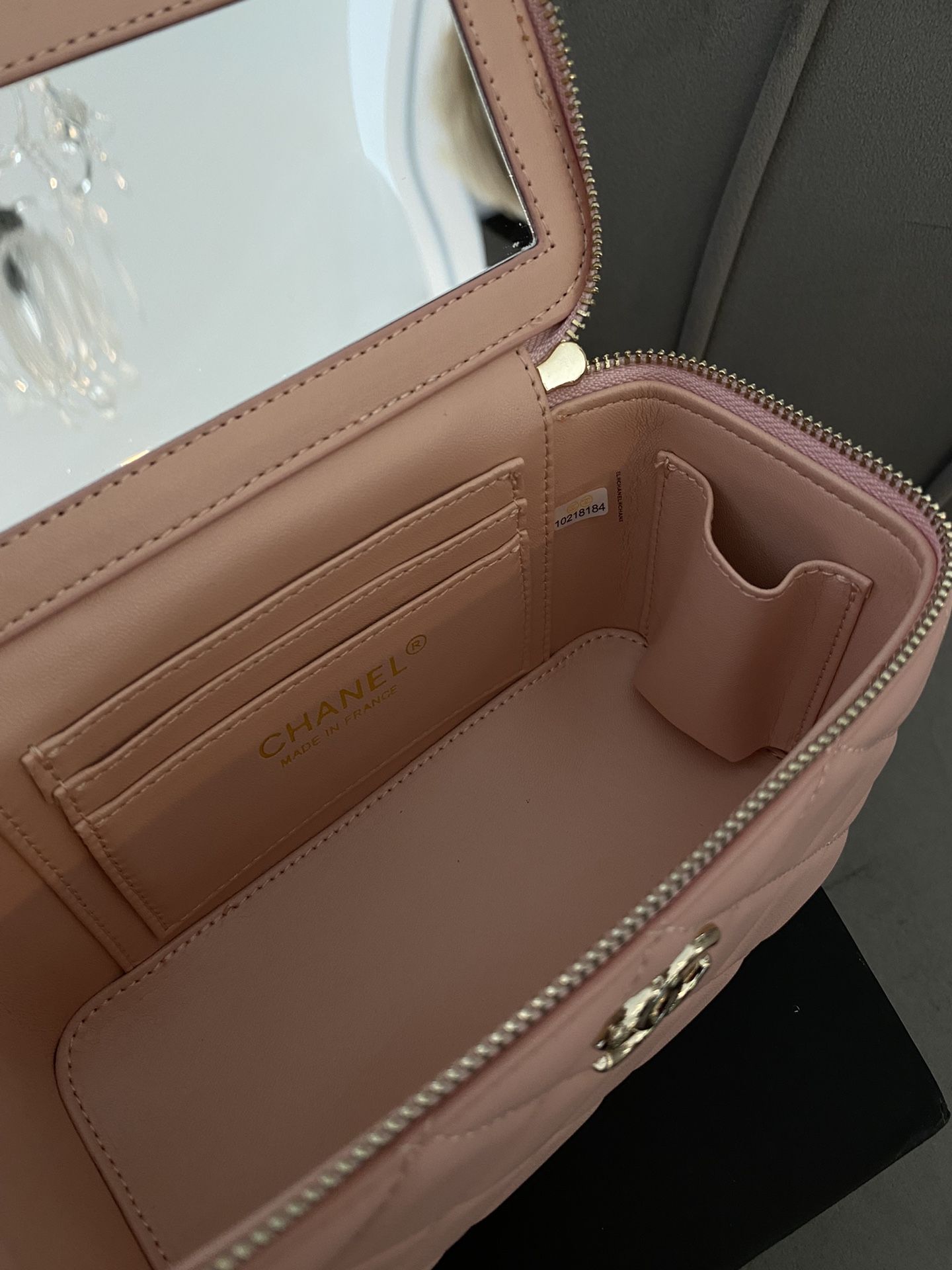 Pink Mini Vanity Shoulder Bag Leather NEW In Box