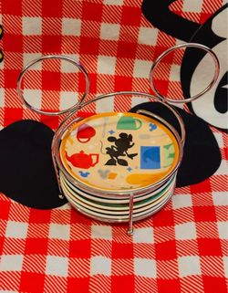 Disney Mickey Mouse Coaster Set with Holder