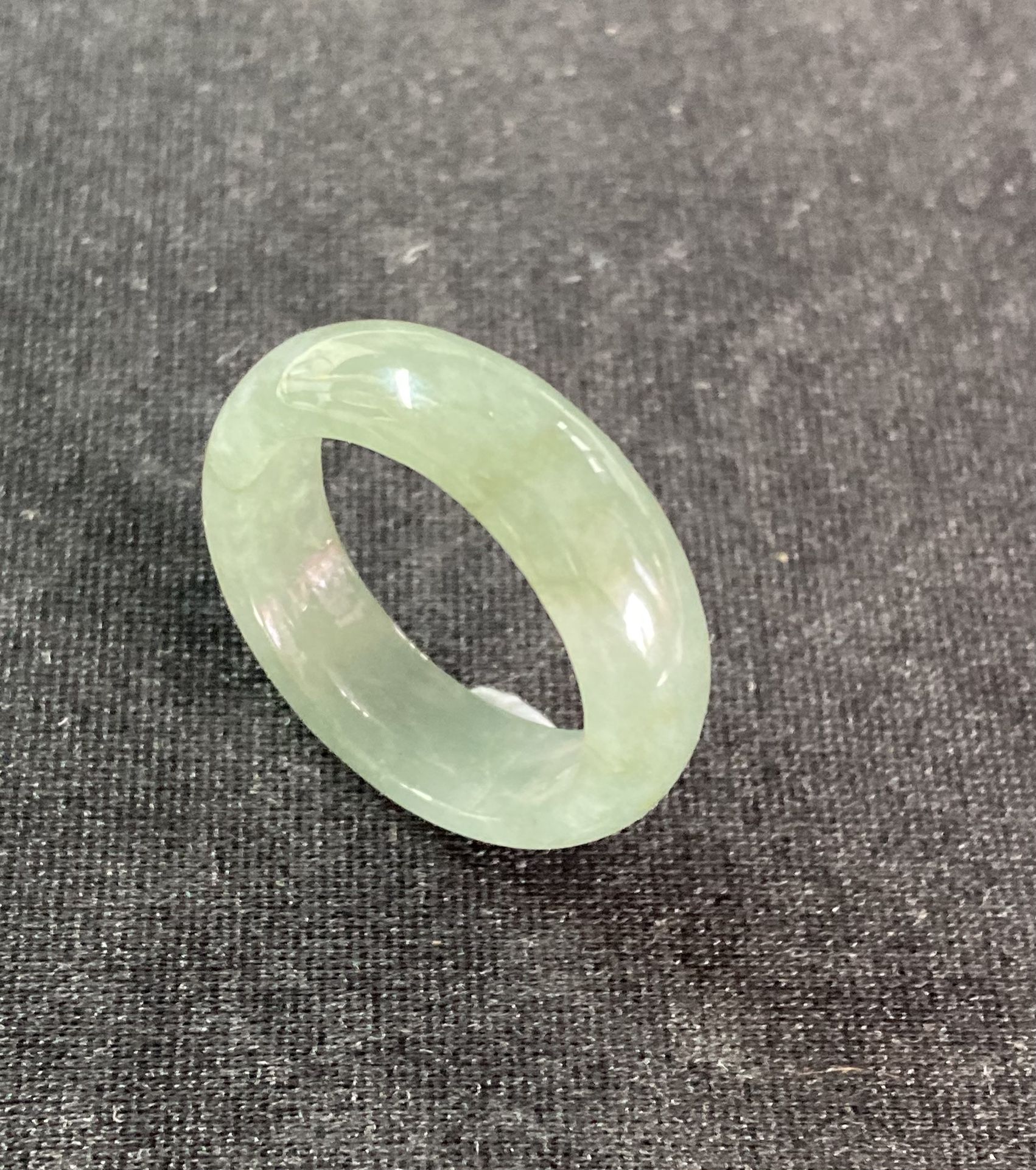 80003 Burma Myanmar jadeite Green Natural A Jade Ring Size 7.75