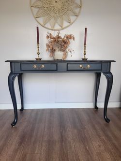 Wood & Black Entry Table