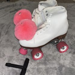 🛼💕 Chicago Roller Skates – Women’s Size 8 – White & Pink! 💕🛼